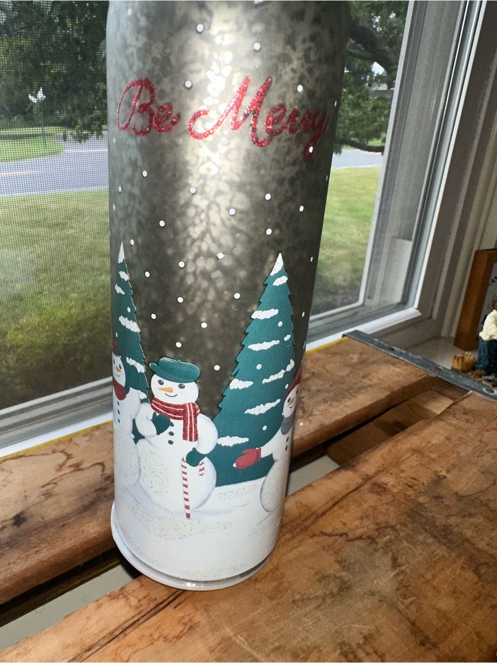 St. Nicholas Square® LED Wine Bottle Snowman - NWOT - Picture 2 of 7